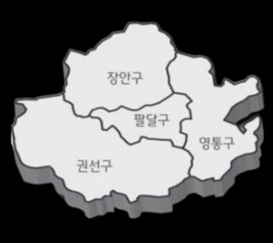 수원 지역 지도
